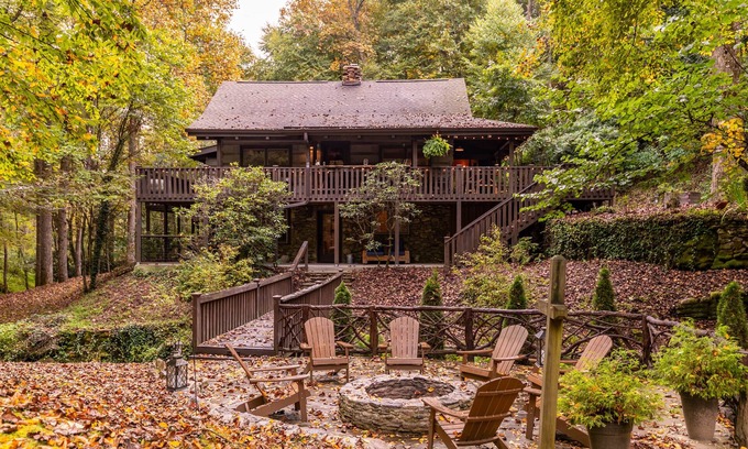 Apple Ridge Cabin | Blackberry Creek Cabin - Updated Creekside Haven with Fire Pit and Swimming Holes