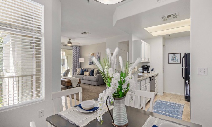 Central Scottsdale Condo | Blue Bungalow Scottsdale! Perfect location. Mayo Clinic, Sleeps 4! Work Space!