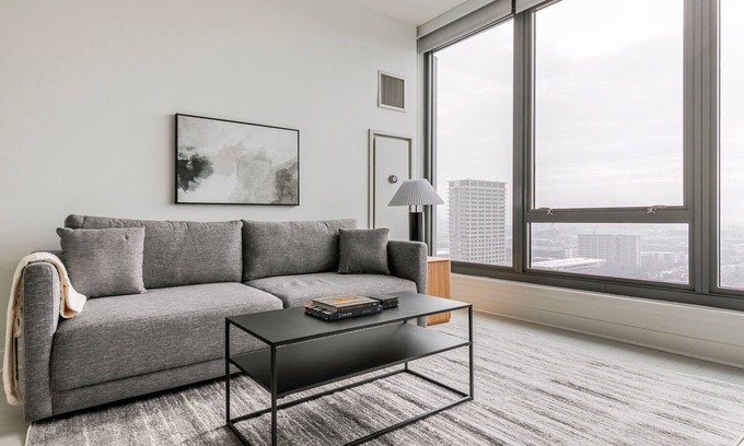 West Loop Apartment | Blueground | West Loop, pool & AC, nr Willis