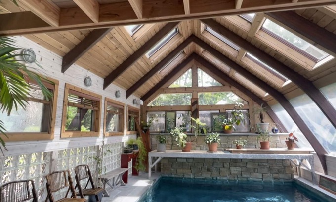 Noyack House | Bohemian chíc 2 bedroom home w/indoor pool & sauna in Sag Harbor.