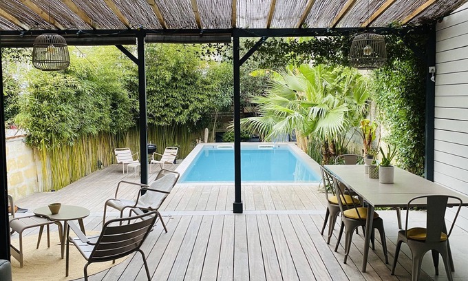 Saint Seurin - Fondaudege House | Bordeaux center family house, swimming pool + garden