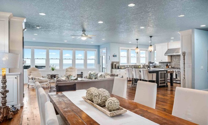 Nelscott House | Breathtaking Ocean Views, Bright and Open Layout, Hot Tub and Decks Overlooking Beach and Waves