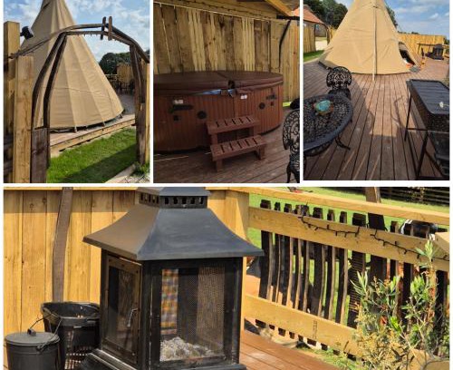 Thirsk Cabin | Burtree Country House, Tipi's, Treehouse & Lodge & house rooms with hot tubs in a private garden