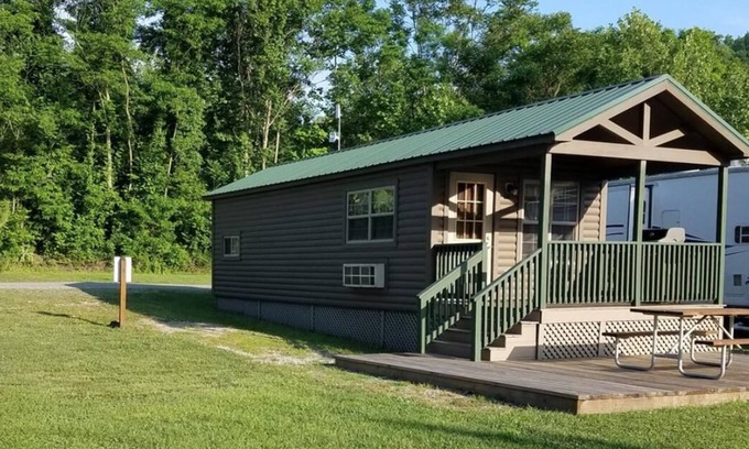 Dickerson Run Cabin | Cabin 9 - The beautifully decorated interior of this cabin is perfect for any outdoor lover.