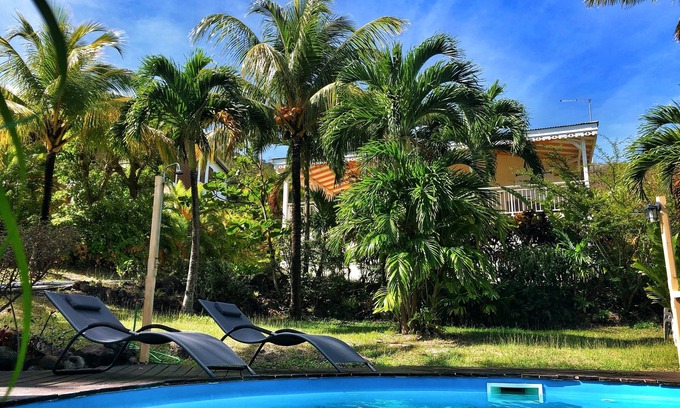 Bas Vent Villa | Cajou (7p), 3 A/C bedrooms, pool, coastal view, sea 400 m