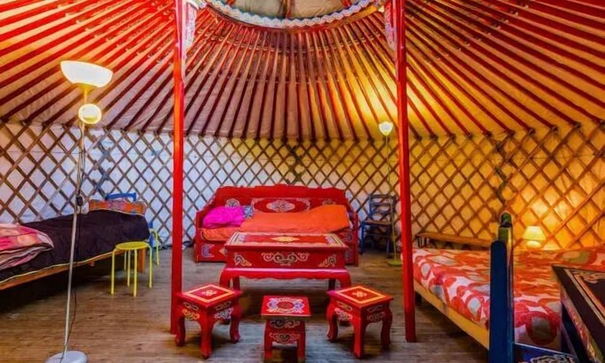 Saint-Benoit-des-Ondes RV Rental | Camping Village Insolite* - 1 room yurt for 5/6 people