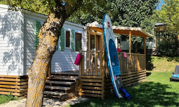 Severac-d'Aveyron House | Camping les Calquieres* - Mobile Home Twinny 4 rooms 6 people Air-conditioned