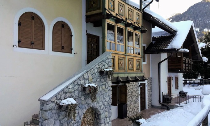 Campitello di Fassa Apartment | Canazei - apartment with fireplace and private garage, excellent location, WI FI