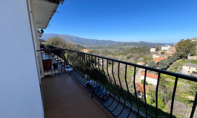 Oletta Apartment | Cap Corse, quiet apartment next to St Florent superb view of the valley