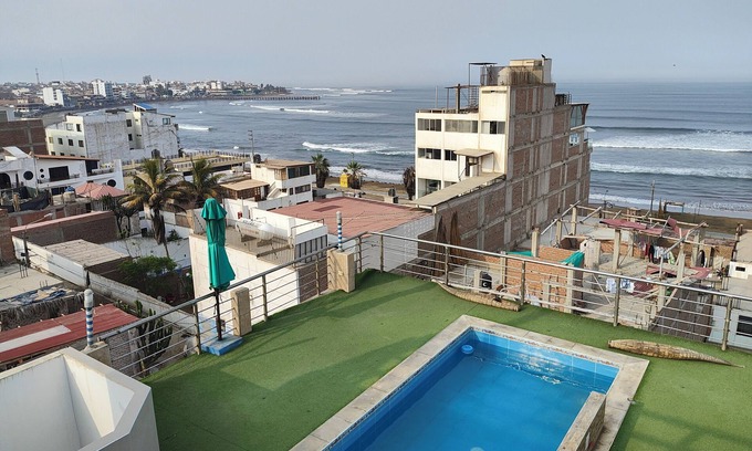 El Boqueron House | Casa de playa Huanchaco Trujillo con Piscina frente al Mar