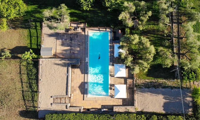 Montefiascone Villa | Casale degli Ulivi: country villa with pool, terrace and fireplace