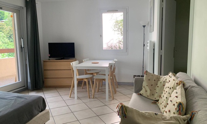 Brides-les-Bains Apartment | Central Studio with Balcony, Near Thermal Park
