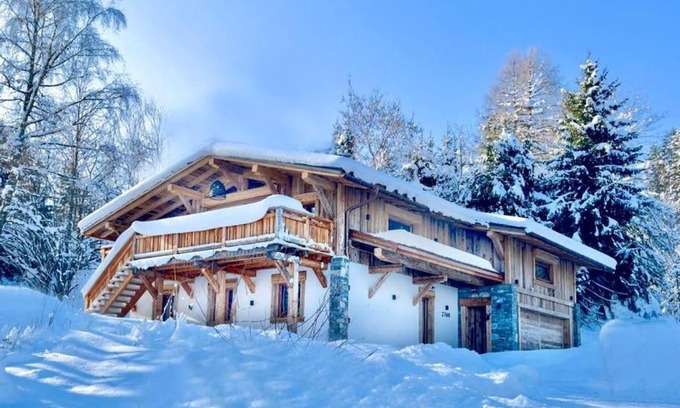 Combloux Ski Chalet | Chalet de luxe sur les pistes - 5 chambres
