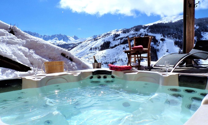 Vars Ski Chalet | Chalet de prestige 19 people swimming pool jacuzzi sauna and cinema room