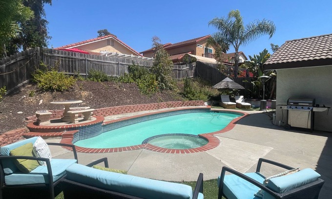 Mira Mesa House | Charming 3-bedroom Private Home with Pool & Hot-tub in sunny San Diego