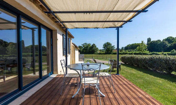 Montbizot Cottage | Charming Cottage Near Le Mans: Cozy Interior, Private Garden, and Modern Amenities