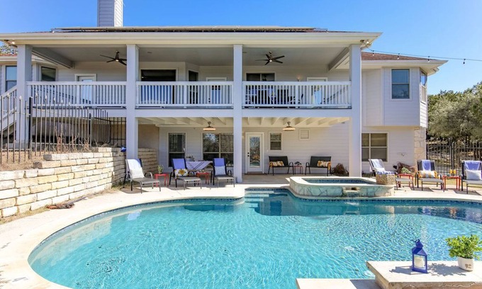 Austin House | Charming Group Getaway Near Austin - Designer Home, Hot Tub, Game Room, Fire Pit