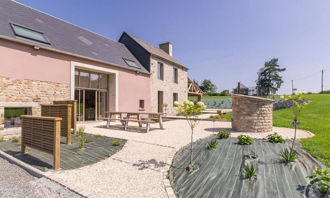 Gouvets Cottage | Charming House with Trampoline, Garden, Near Hiking Trails, Sleeps Up to 10