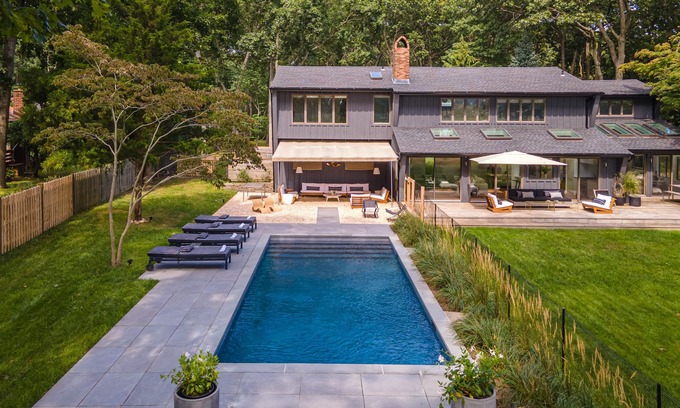 Hay Beach House | Chic modern mid century home with saltwater pool and expansive views