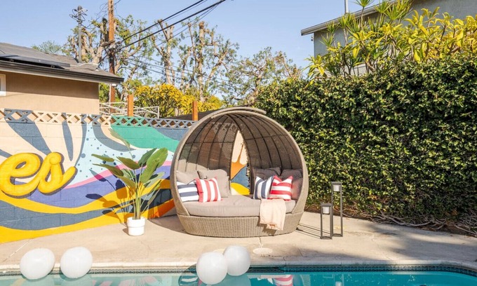 South of Conant House | Chic pool home + 6 mi to beach + sleeps 10