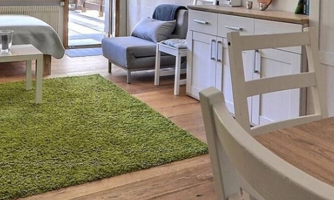 Grimentz Apartment | Comfortable studio for 2 people, living room with 1 double bed, kitchen area with dishwasher, bath-W