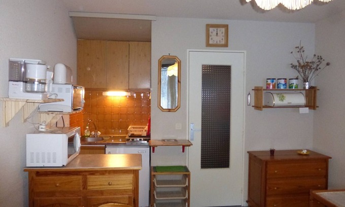 Le Sauze Apartment | Comfortable studio for 4 at Sauze, balcony, parking