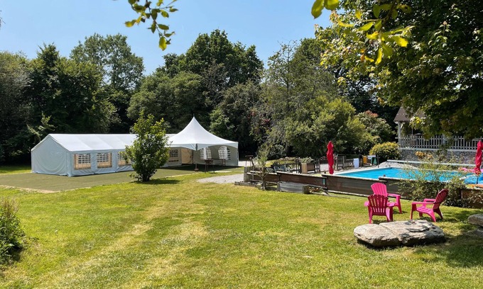 Cleguerec Villa | Complete Domaine Les Hiboux with Heated Pool and Reception Hall