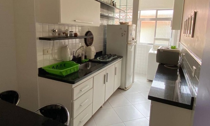 Tombo Apartment | Confort Guarujá Praia Tombo 2 bedrooms 3 air cond wifi 5 min beach elevated garage
