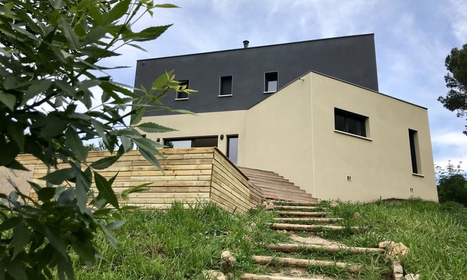 Durban-Corbieres House | Contemporary comfortable & warm cottage in the heart of nature. Great view. SWIMMING POOL
