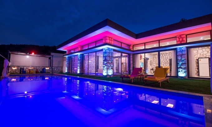 Uzumlu Villa | Contemporary Style Honeymoon Villa with Secluded Pool and Heated Indoor Pool