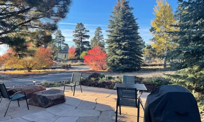 Flagstaff House | Cottage with a stone fire pit and pet friendly!