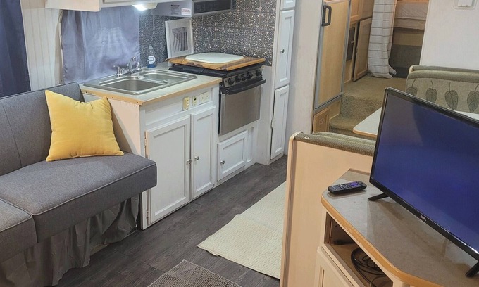 Columbus RV Rental | Cozy 5th Wheel Camper on a Wooded Site! Close to everything!
