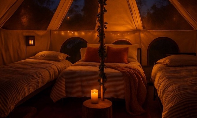 Dwyran Cabin | Cozy bell tent with heating and smart Tv