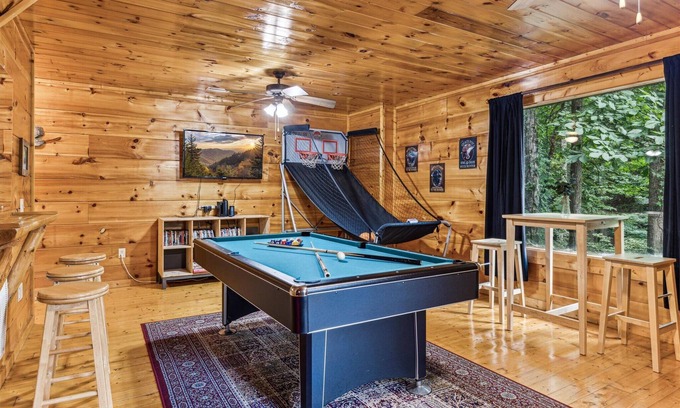 Gatlinburg - Pigeon Forge Cabin | Cozy Cabin, Game Room, Hot Tub, Firepit, Theater Room