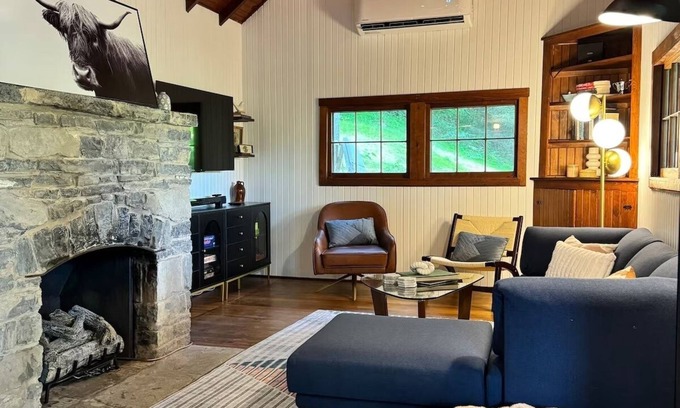 Rileyville Cabin | Cozy Cabin on Shenandoah River —Canoe, Kayak, Hot Tub, WiFi, EV Charger, AC, TV