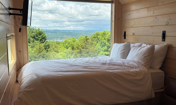 Burdett Cabin | Cozy cabin tucked in the heart of the finger lakes with a lake view and patio!