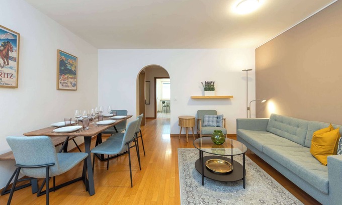 Sankt Moritz-Bad Apartment | Cozy Central Duplex, Garden & Family Comfort