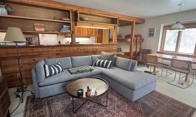 Moose Wilson Road Condo | Cozy condo in the Aspens - 1 bed, 1 double bunk, 1 bath, w/fireplace & W/D!