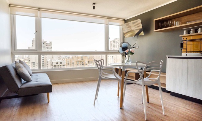 Santiago Apartment | Cozy Dpt with Panoramic Views Perfect for 3