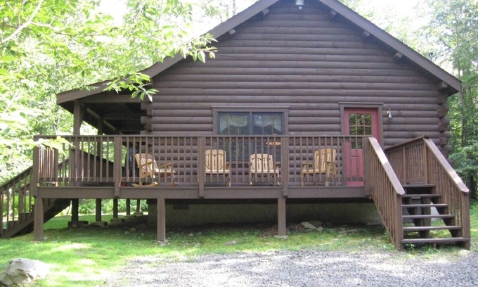 Gouldsboro Cabin | Cozy Log Cabin in Family Friendly Community