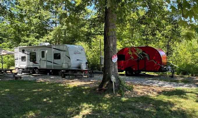 Burton House | Cozy Riverside 2-bedroom RV in Charming Burton Ohio