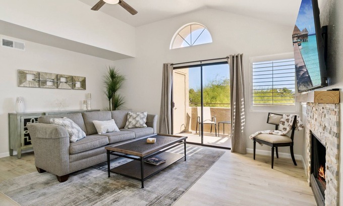 North Scottsdale Condo | Cozy two-bedroom oasis in Scottsdale with WiFi, heated pool, spas, fitness room