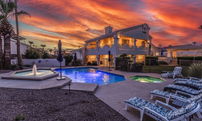 Lake Havasu City House | Create Memories! Havasu Hawk Estates with Pool/Spa/Games Sleeps 21