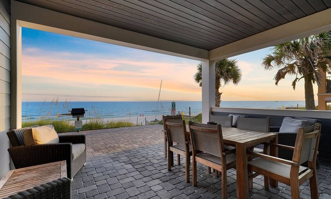 Crystal Beach House | Crystal Clear - Beach Front Property with Private Pool Area, Rooftop Deck & Theater