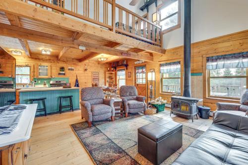 Black Hawk House | Deck, Fire Pit and Grill Log Cabin in Black Hawk