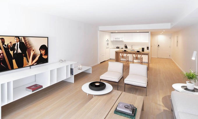 Bal Harbour Apartment | Deluxe One Bedroom apartment with two full baths*, open kitchen, living room, terrace and beach service at Bal Harbour