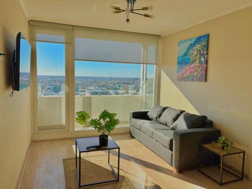 Chillan Apartment | Departamento 3 piezas Centro Chillan - Parking - Vista