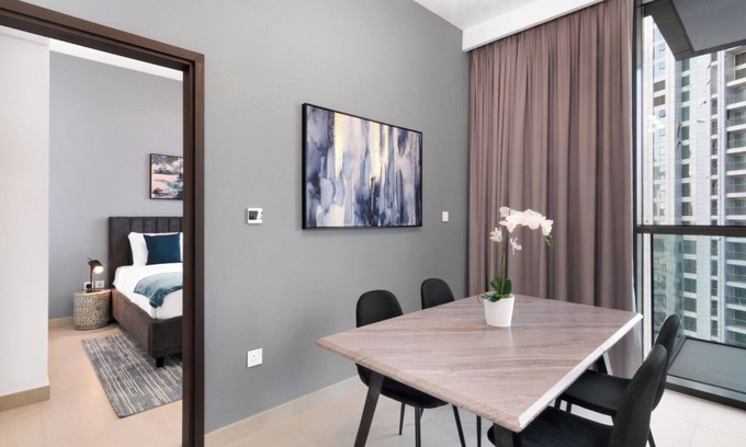 Bur Dubai Apartment | Direct Dubai Mall Access from Downtown Views 1 -Burj View from Swimming pool