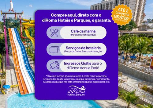 Centro Hotel | diRoma Lacqua IV direto com o Grupo diRoma com acesso ao Acqua Park e Café da manhã