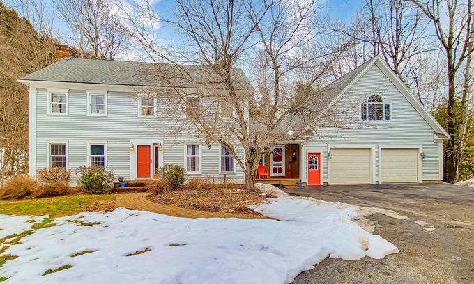 Jeffersonville House | Dog-friendly home on 10 acres with hot tub & views - steps to LV Rail Trail